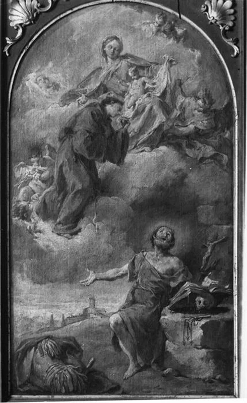  205-Giambattista Pittoni-Madonna con Bambino e Sant'Antonio adorati da San Galliano - Venezia, Seminario Patriarcale 